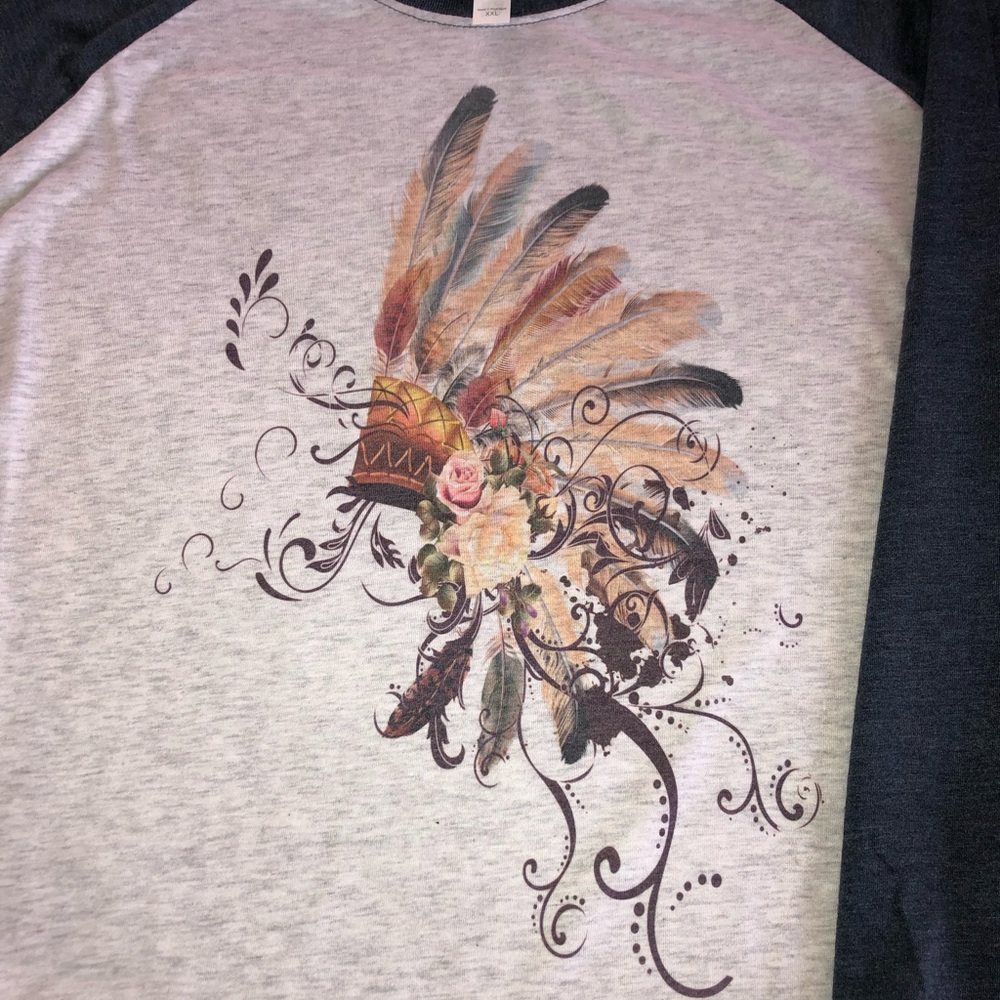 Boho Headdress Baseball T - NEW!